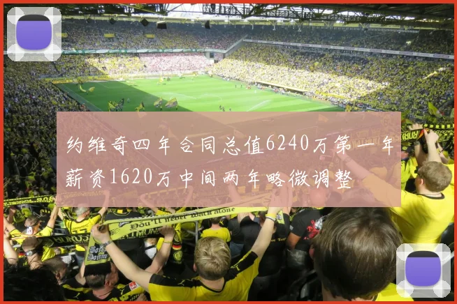 约维奇四年合同总值6240万第一年薪资1620万中间两年略微调整